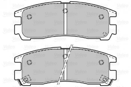 Гальмівні колодки, дискове гальмо (набір) Valeo 598834 (фото 1)