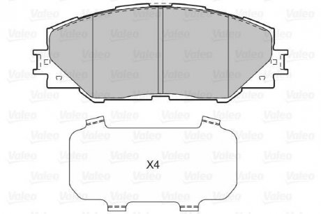 Тормозные колодки, дисковый тормоз (набор) Valeo 601037 (фото 1)