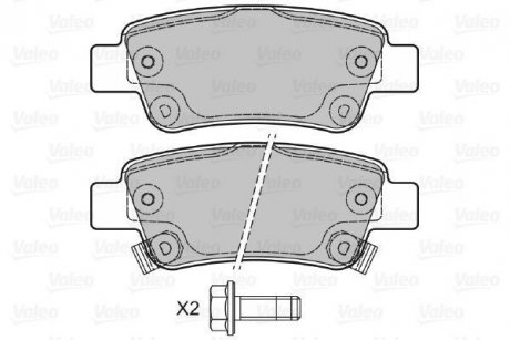 Тормозные колодки, дисковый тормоз (набор) Valeo 601038