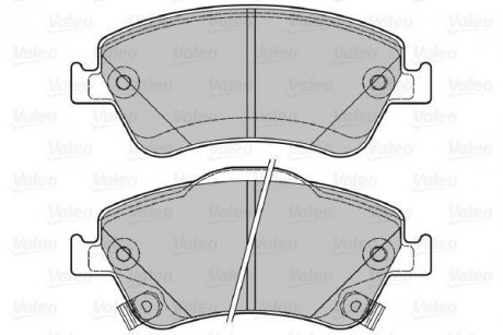 Гальмівні колодки, дискове гальмо (набір) Valeo 601040 (фото 1)
