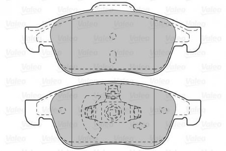 Тормозные колодки, дисковый тормоз (набор) Valeo 601045