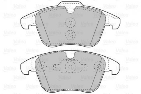 Тормозные колодки, дисковый тормоз (набор) Valeo 601056 (фото 1)