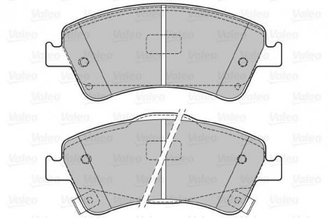 Тормозные колодки, дисковый тормоз (набор) Valeo 601058 (фото 1)