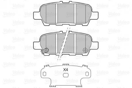 Дисковые тормозные колодки Valeo 601148