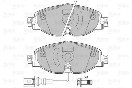 Дисковые тормозные колодки Valeo 601328