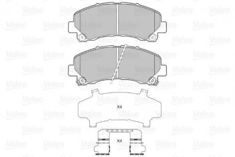 Гальмівні колодки (набір) Valeo 601332 (фото 1)