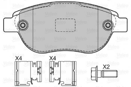 Дискові гальмівні колодки Valeo 601465