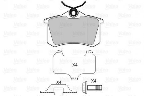 Дисковые тормозные колодки Valeo 601474