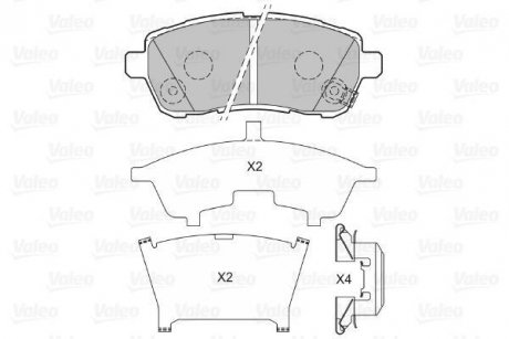 Тормозные колодки.) Valeo 601493