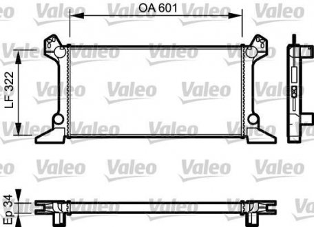 Радіатор, охолодження двигуна Valeo 730124