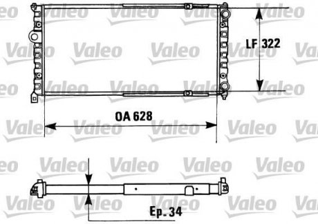 Радиатор, охлаждение двигателя Valeo 730945