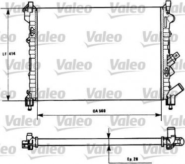 Радіатор, охолодження двигуна Valeo 731128