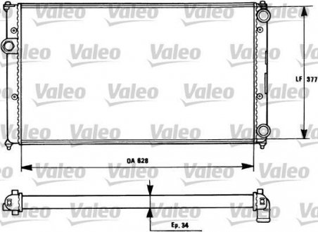 Радиатор, охлаждение двигателя Valeo 731265