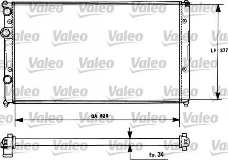 Радиатор, охлаждение двигателя Valeo 731267