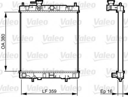 Радиатор, охлаждение двигателя Valeo 731287