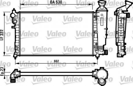 Радиатор, охлаждение двигателя Valeo 731526