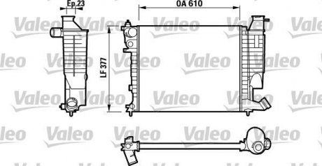 Радиатор, охлаждение двигателя Valeo 732535