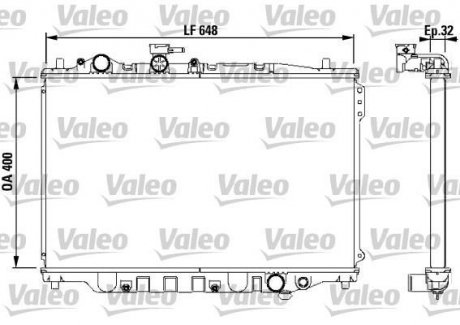 Радіатор, охолодження двигуна Valeo 732538 (фото 1)