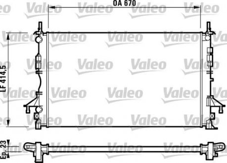 Радиатор, охлаждение двигателя Valeo 732827