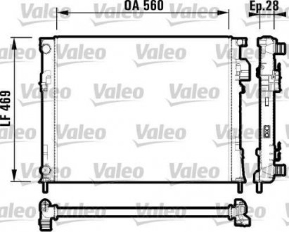 Радіатор, охолодження двигуна Valeo 732846