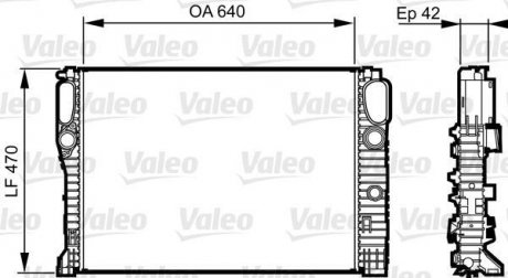 Радиатор, охлаждение двигателя Valeo 732855