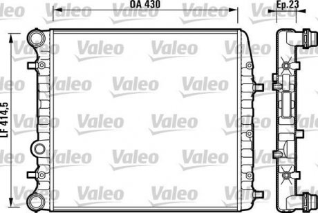 Радиатор, охлаждение двигателя Valeo 732863