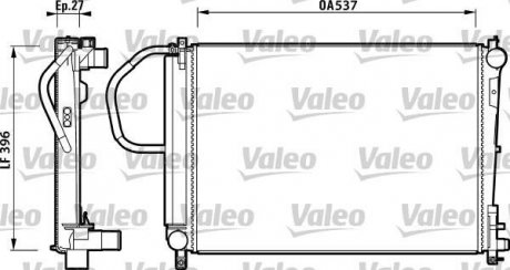 Радиатор, охлаждение двигателя Valeo 732883