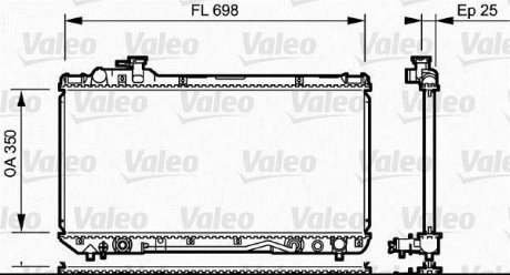 Радиатор, охлаждение двигателя Valeo 734172