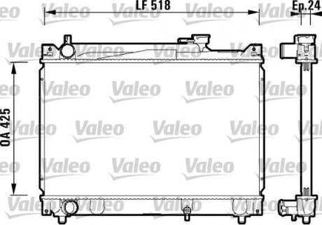 Радиатор, охлаждение двигателя Valeo 734213