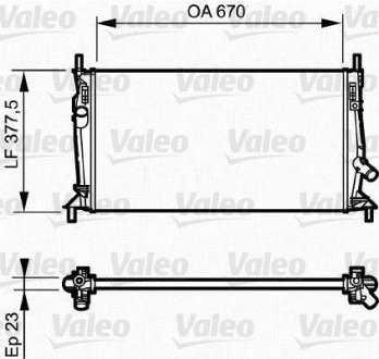 Радиатор, охлаждение двигател Valeo 734320