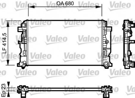 Радіатор, охолодження двигуна Valeo 734926