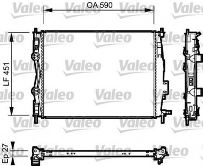 Радіатор, охолодження двигуна Valeo 735116