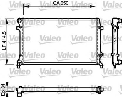 Радиатор, охлаждение двигателя Valeo 735120