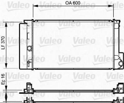 Радіатор, охолодження двигуна Valeo 735250 (фото 1)