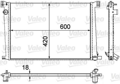 Радіатор, охолодження двигуна Valeo 735480