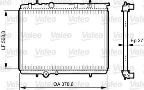 Радиатор, охлаждение двигателя Valeo 735597