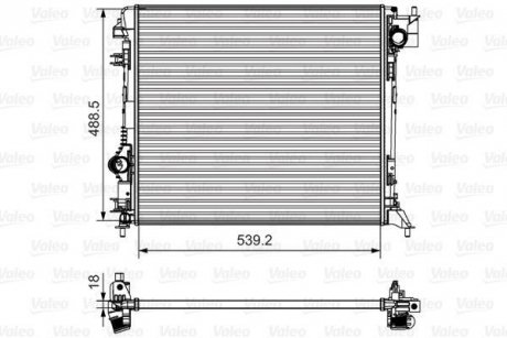 Радіатор двигуна (Із механічною трансмісією) Valeo 735625 (фото 1)