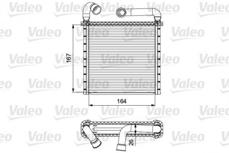 Радиатор (теплообменник) отопления салона Valeo 811506