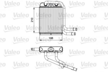 Радіатор (теплообмінник) опалення салону Valeo 811524