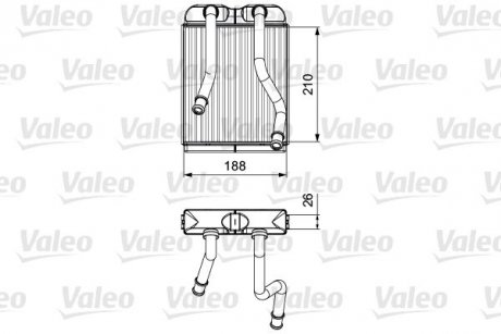 Радиатор печки AUDI Valeo 811532