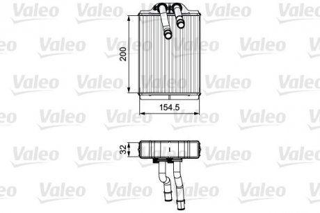 Радіатор пічки MERCEDES Valeo 811551