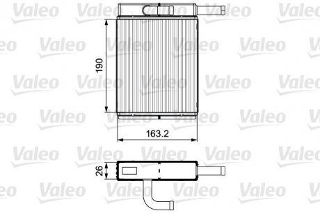 Радіатор пічки KIA Valeo 811558