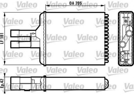 Радіатор обігрівача Valeo 812117