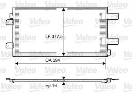 Радиатор кондиционера Valeo 814003 (фото 1)