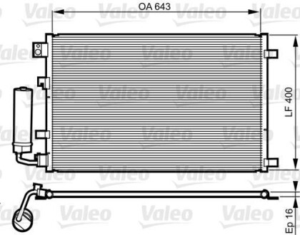 Радіатор кондиціонера Valeo 814008