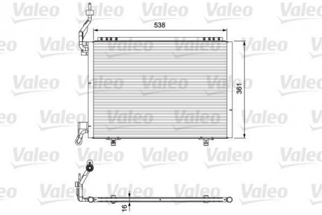 Радиатор кондиционера Valeo 814074