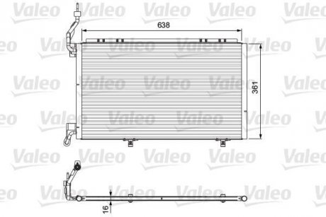 Радіатор кондиціонера Valeo 814076