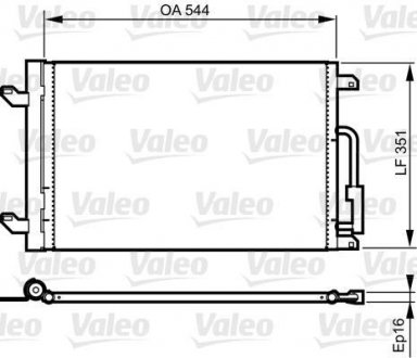 Радиатор кондиционера Valeo 814198