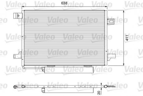 Конденсатор кондиціонера MERCEDES Classe A (вир-во) Valeo 814249 (фото 1)