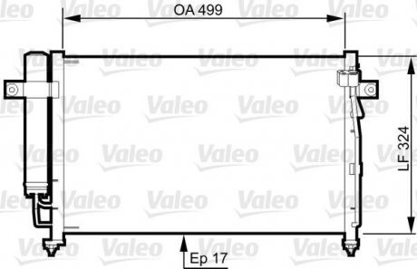 Радиатор кондиционера (с осушителем) Valeo 814341 (фото 1)